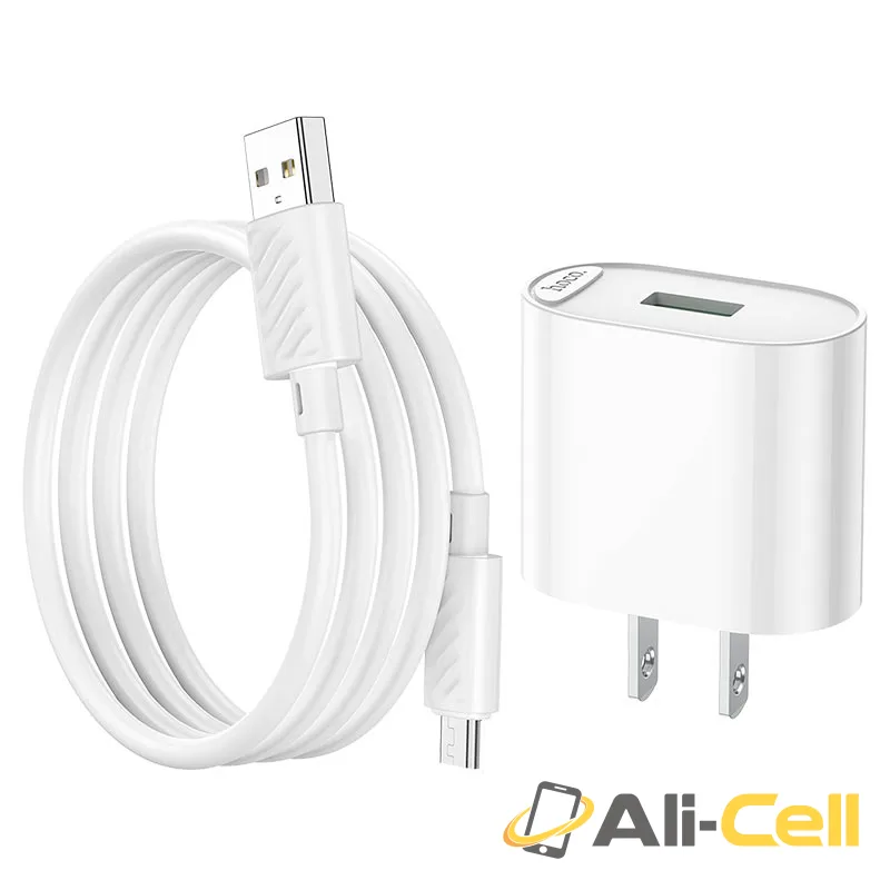 Wall charger “C109 Fighter” QC3.0 US cable set (C109 Set Usb Tc White, Set With Type C Cable) — 5