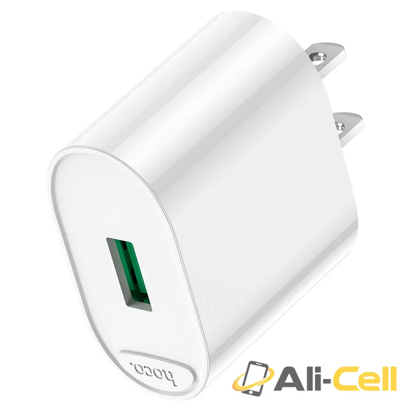 Wall charger “C109 Fighter” QC3.0 US cable set (C109 Set Usb Musb White, Set With Micro Usb Cable) — 2