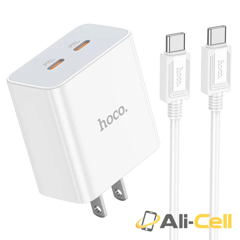 Wall charger “C108 Leader” PD35W US cable set (C108 Set Tc Tc White, Set With Type C To Type C Cable)