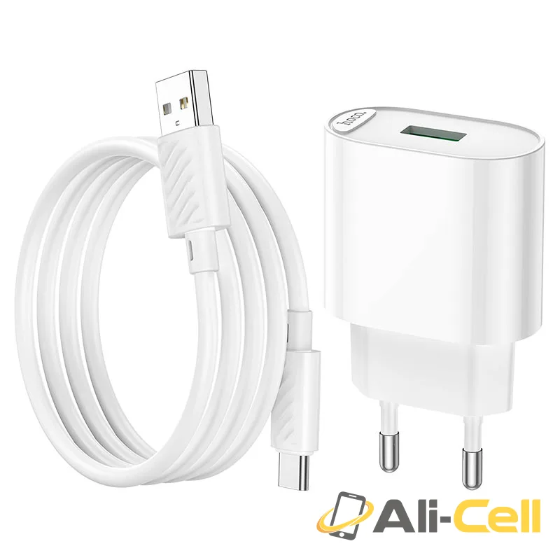 Wall charger “C109A Fighter” QC3.0 EU cable set (C109a Set Usb Tc White, Set With Type C Cable) — 6
