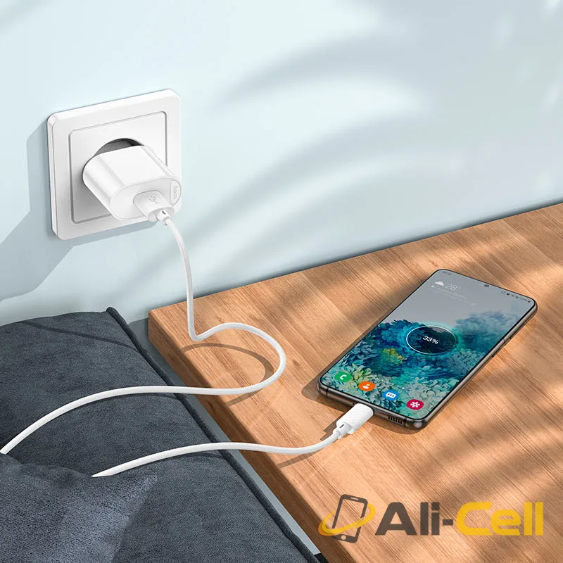 Wall charger “C109A Fighter” QC3.0 EU cable set (C109a Set Usb Tc White, Set With Type C Cable) — 8