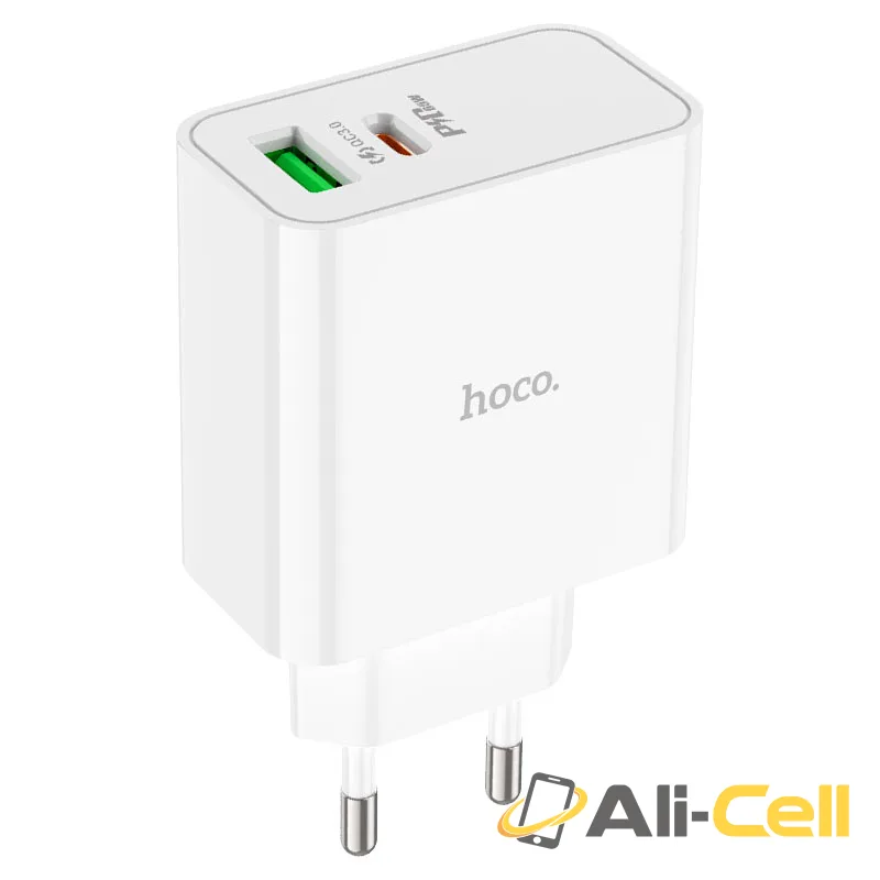 Wall charger “C113A Awesome” PD65W + QC3.0 EU cable set (C113a White, Single)