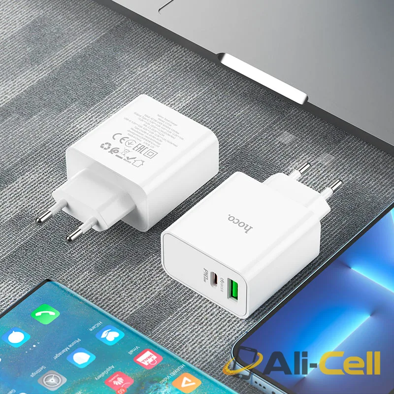 Wall charger “C113A Awesome” PD65W + QC3.0 EU cable set (C113a White, Single) — 7