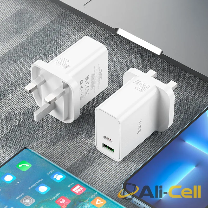 Wall charger “C113B Bravery” PD65W + QC3.0 UK (C113b White) — 7
