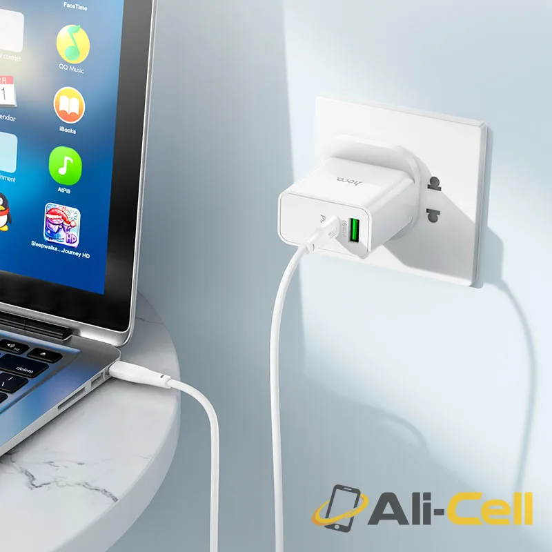 Wall charger “C113B Bravery” PD65W + QC3.0 UK (C113b White) — 8