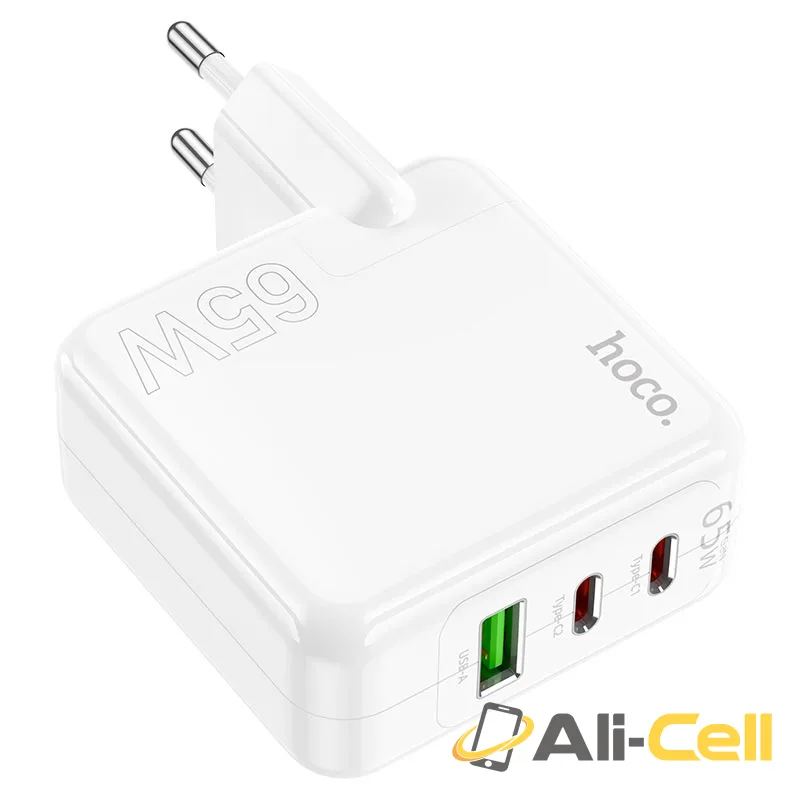 Wall charger “C115A Header” PD65W + QC3.0 EU cable set (C115a Set Tc Tc White, Set With Type C To Type C Cable) — 4