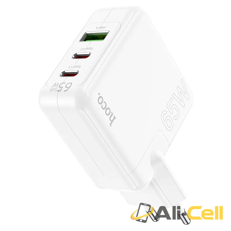 Wall charger “C115A Header” PD65W + QC3.0 EU cable set (C115a White, Single)