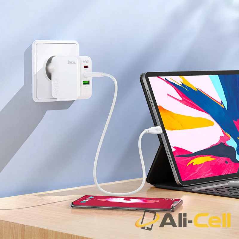 Wall charger “C115A Header” PD65W + QC3.0 EU cable set (C115a White, Single) — 8