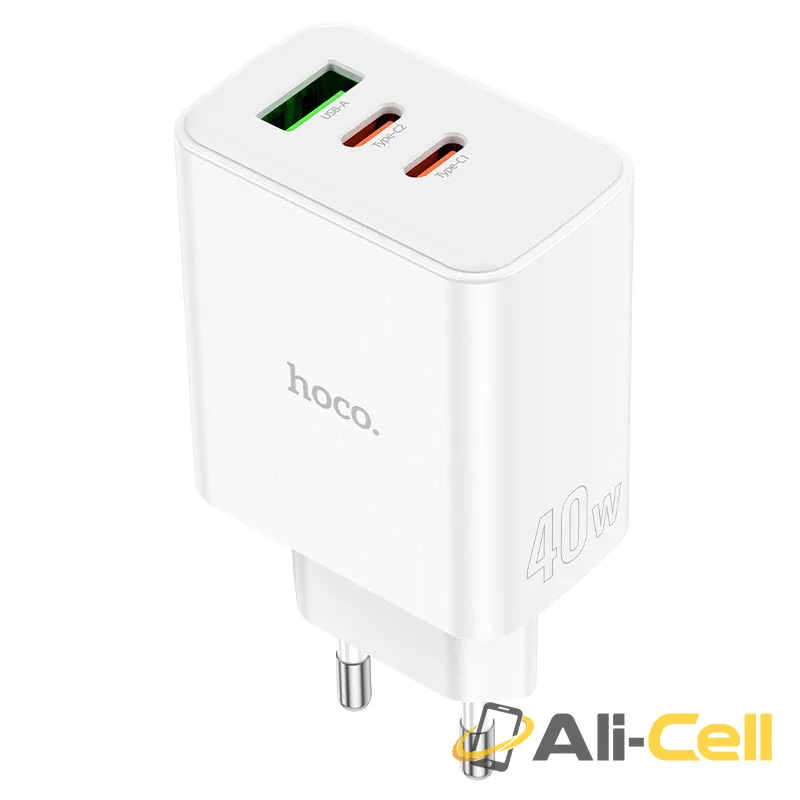 Wall charger “C126A Pure power” 40W PD20W + QC3.0 EU cable set (C126a White, Single)