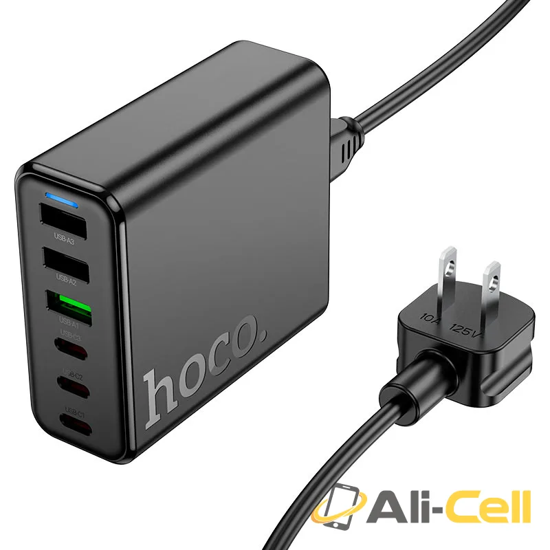 Charging station “C133 Earl” 75W PD45W + QC3.0 US (C133 Black) — 2