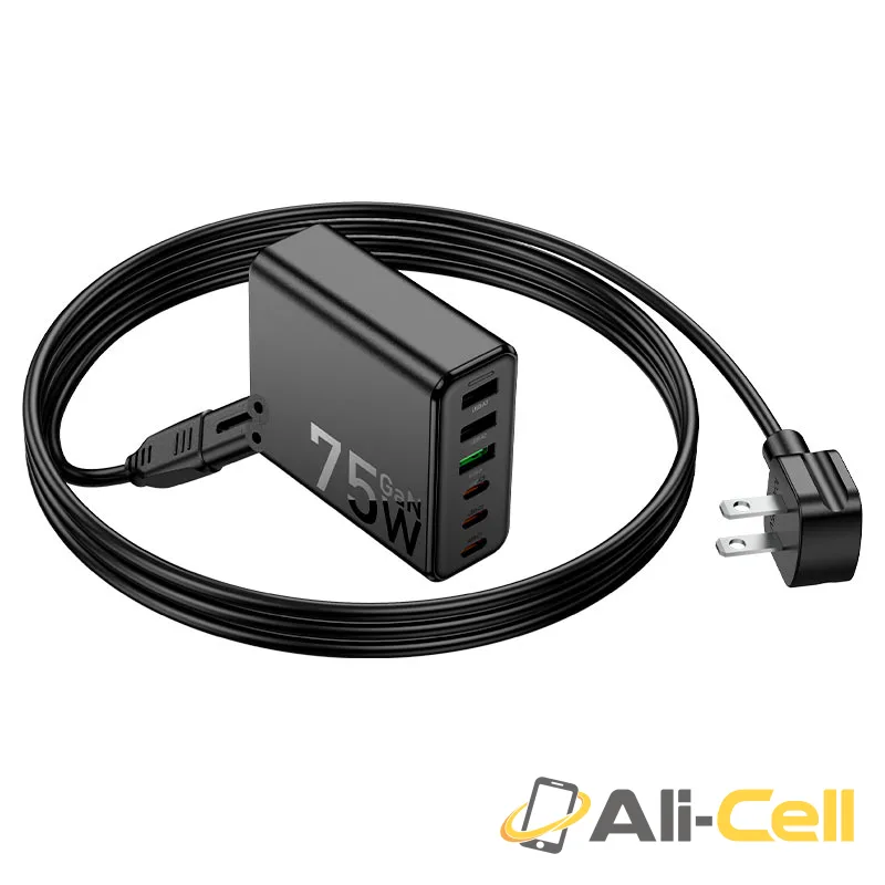 Charging station “C133 Earl” 75W PD45W + QC3.0 US (C133 Black) — 6