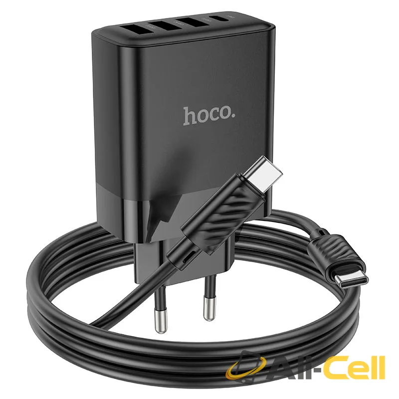 Wall charger “C127A Intelligent” PD45W EU cable set (C127a Set Tc Ltn Black, Set With Type C To Lightning Cable) — 3