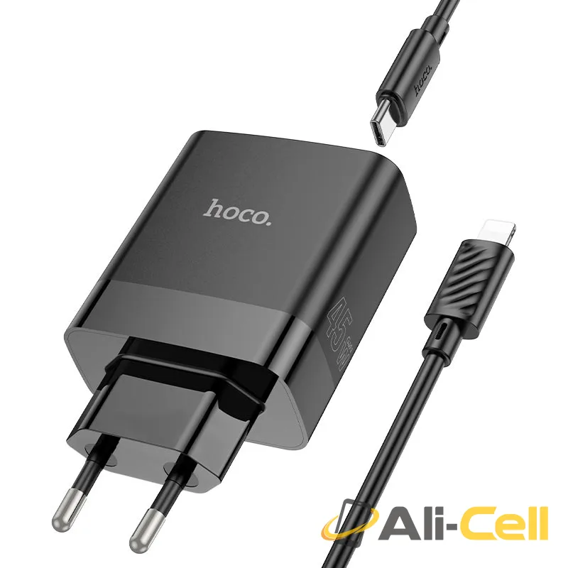 Wall charger “C127A Intelligent” PD45W EU cable set (C127a Set Tc Ltn Black, Set With Type C To Lightning Cable) — 6