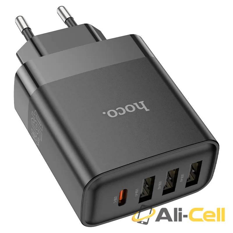 Wall charger “C127A Intelligent” PD45W EU cable set (C127a Black, Single) — 5