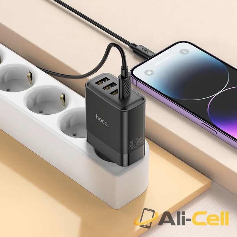 Wall charger “C127A Intelligent” PD45W EU cable set (C127a Black, Single) — 8