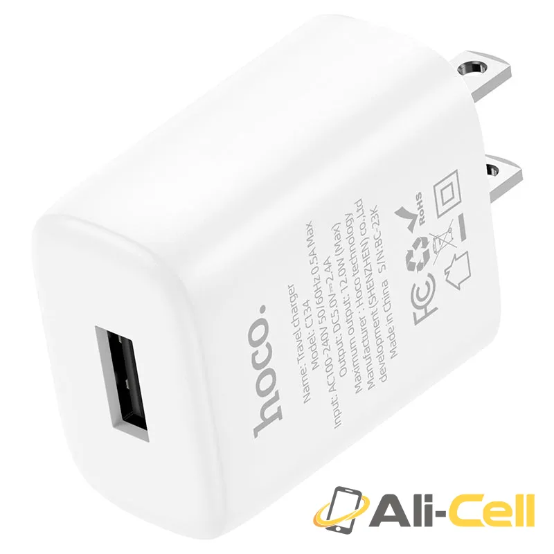 Wall charger “C134 Solid” US cable set (C134 White, Single)