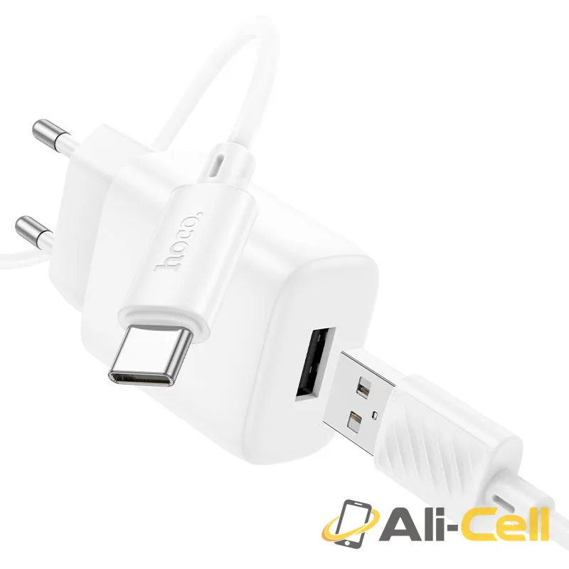 Wall charger “C134A Solid” EU cable set (C134a Black, Single) — 3