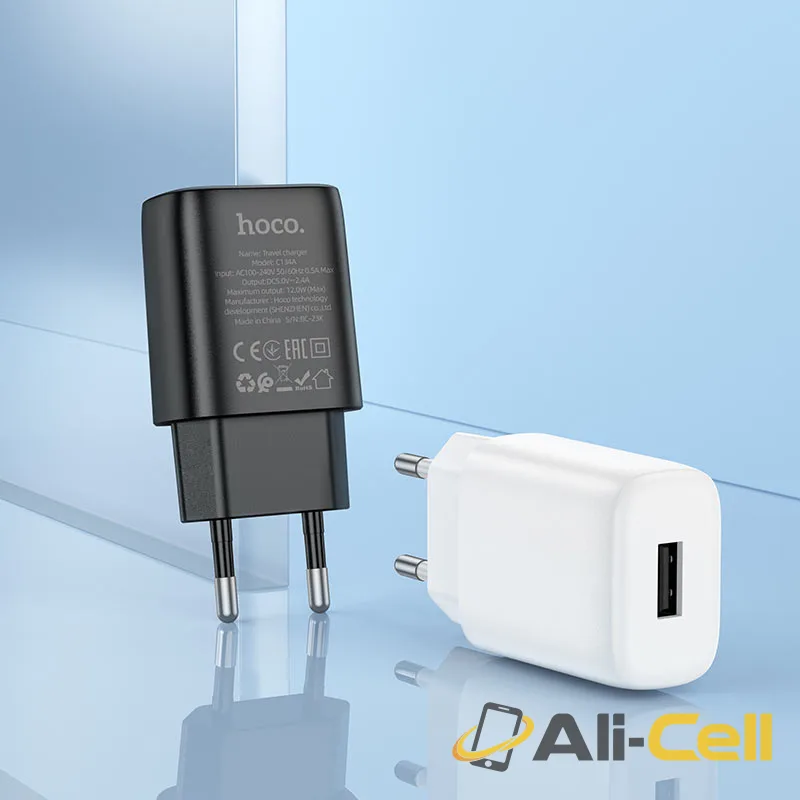 Wall charger “C134A Solid” EU cable set (C134a Black, Single) — 7