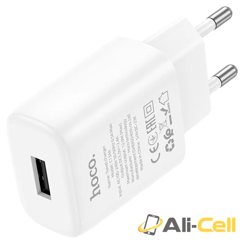 Wall charger “C134A Solid” EU cable set (C134a White, Single)