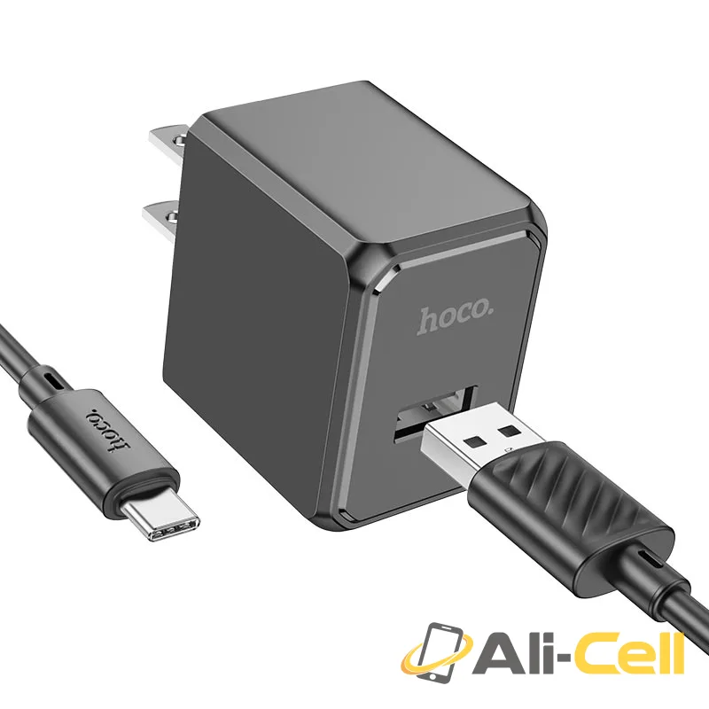 Wall charger “CS11 Ocean” US cable set (Cs11 Set Usb Tc Black, Set With Type C Cable)