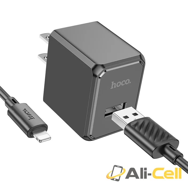 Wall charger “CS11 Ocean” US cable set (Cs11 Set Usb Ltn Black, Set With Lightning Cable)