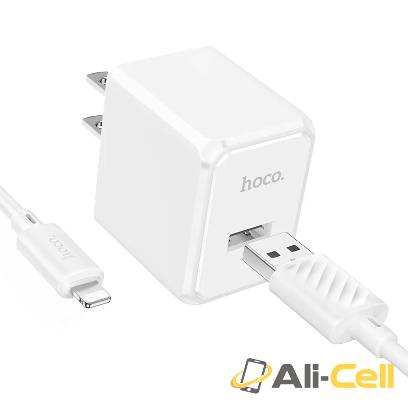 Wall charger “CS11 Ocean” US cable set (Cs11 Set Usb Ltn White, Set With Lightning Cable)