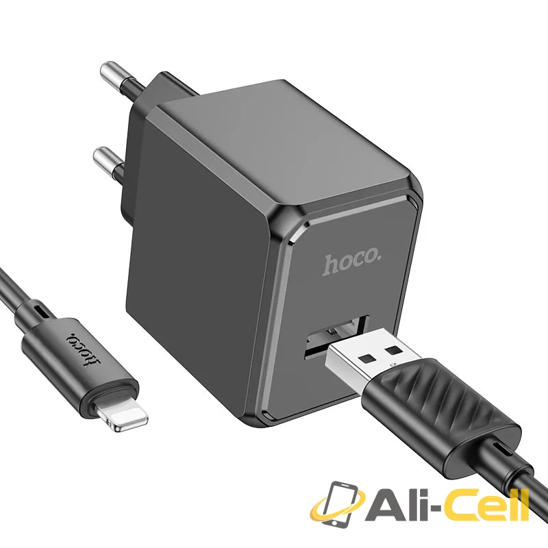 Wall charger “CS11A Ocean” EU cable set (Cs11a Set Usb Ltn Black, Set With Lightning Cable)