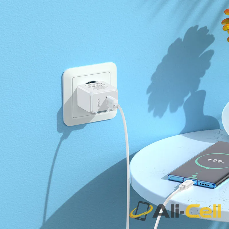 Wall charger “CS11A Ocean” EU cable set (Cs11a Set Usb Ltn White, Set With Lightning Cable) — 7