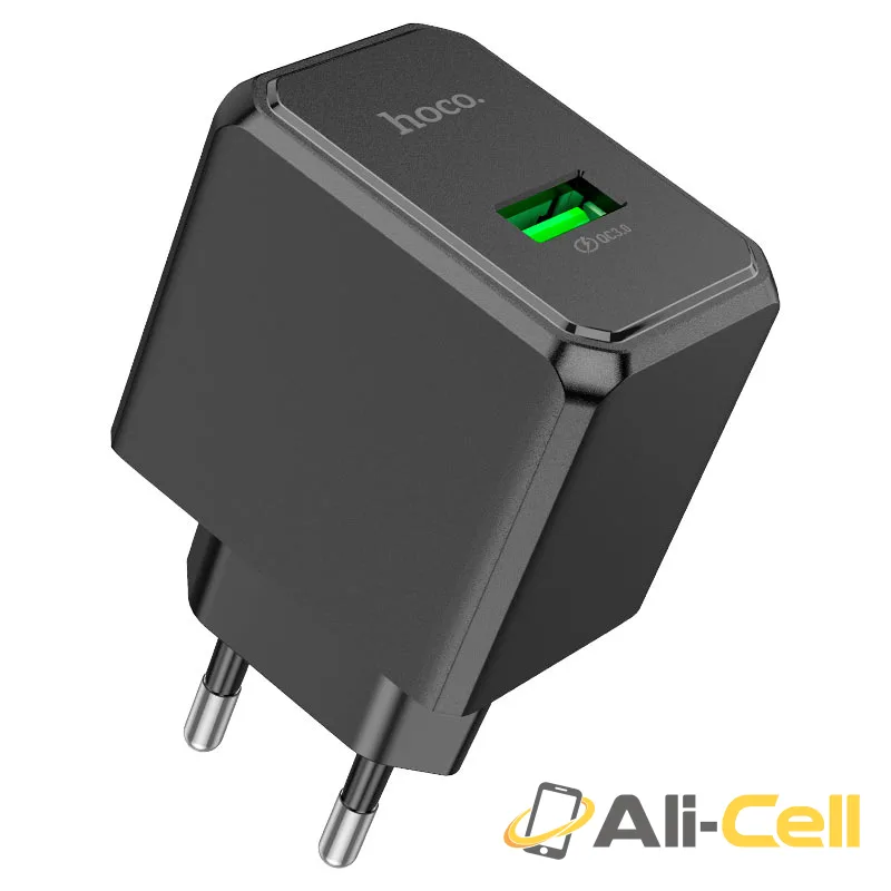 Wall charger “CS12A Ocean” QC3.0 EU cable set (Cs12a Set Usb Tc White, Set With Type C Cable) — 2