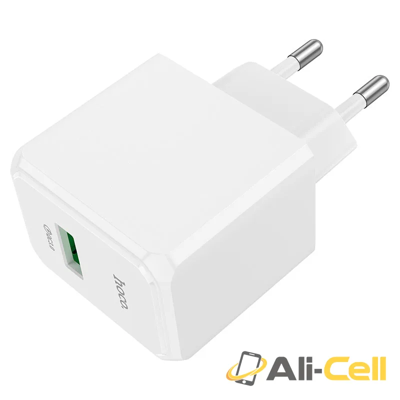Wall charger “CS12A Ocean” QC3.0 EU cable set (Cs12a White, Single)