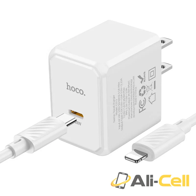 Wall charger “CS13 Ocean” PD20W US cable set (Cs13 Set Tc Tc Black, Set With Type C To Type C Cable) — 6