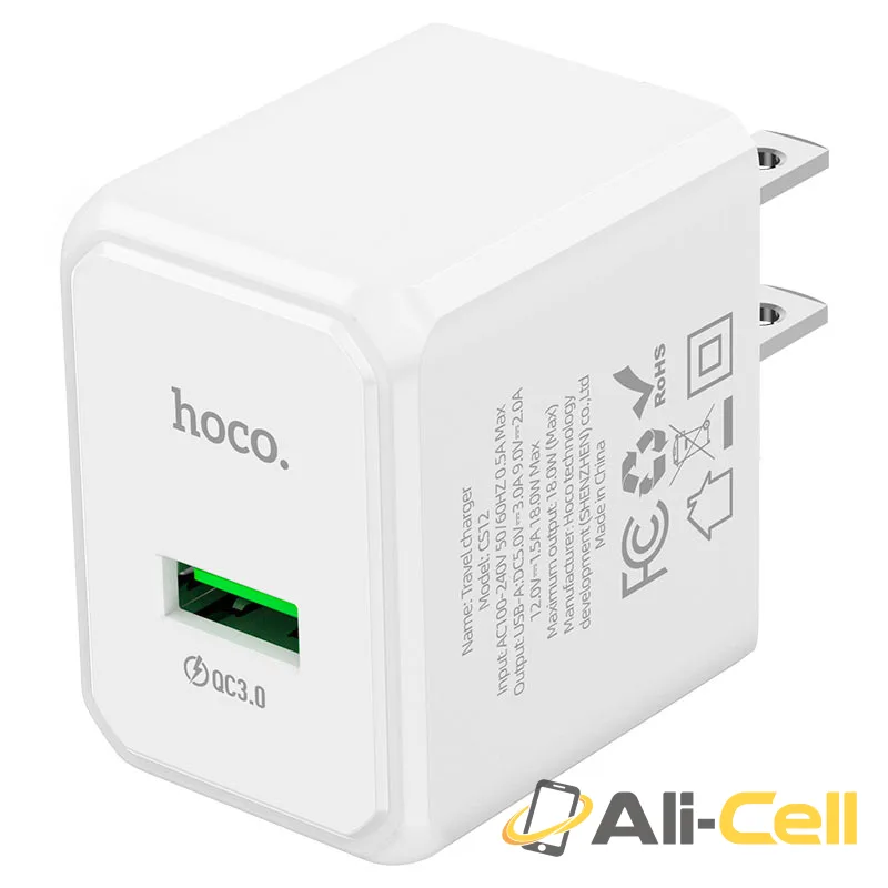 Wall charger “CS12 Ocean” QC3.0 US cable set (Cs12 Set Usb Musb Black, Set With Micro Usb Cable) — 4