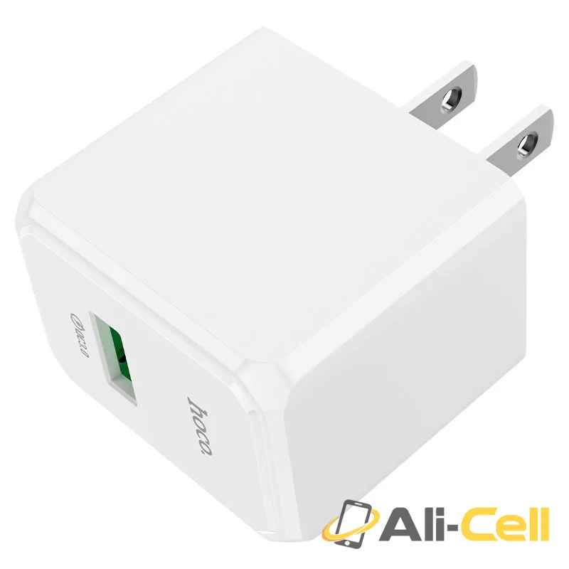 Wall charger “CS12 Ocean” QC3.0 US cable set (Cs12 White, Single)