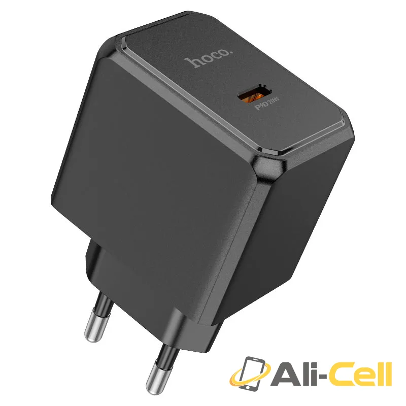 Wall charger “CS13A Ocean” PD20W EU cable set (Cs13a Set Tc Ltn Black, Set With Type C To Lightning Cable) — 2