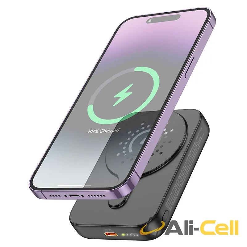 Power bank “J117A Esteem” PD20W + QC3.0 wireless charging 10000mAh (J117a Black) — 3