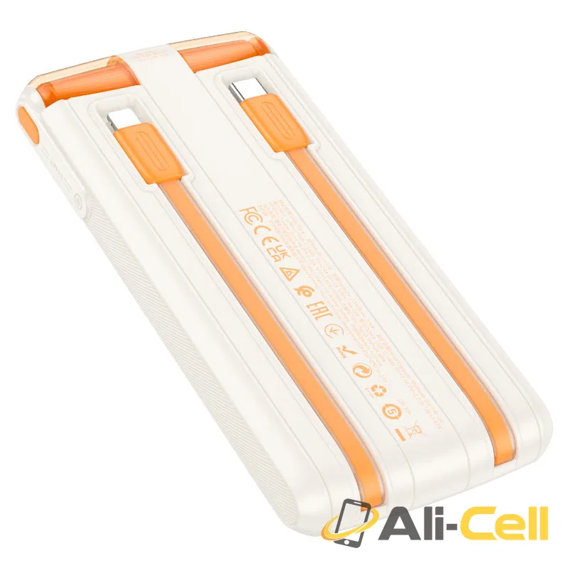 Power bank “J127A Mecha” PD20W + QC3.0 10000mAh (J127a Milky White) — 4