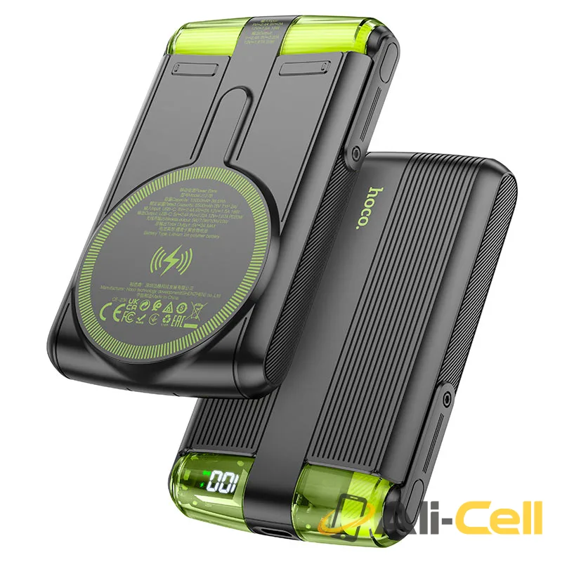 Power bank “J127B Mecha” PD20W + QC3.0 wireless charging 10000mAh (J127b Black)