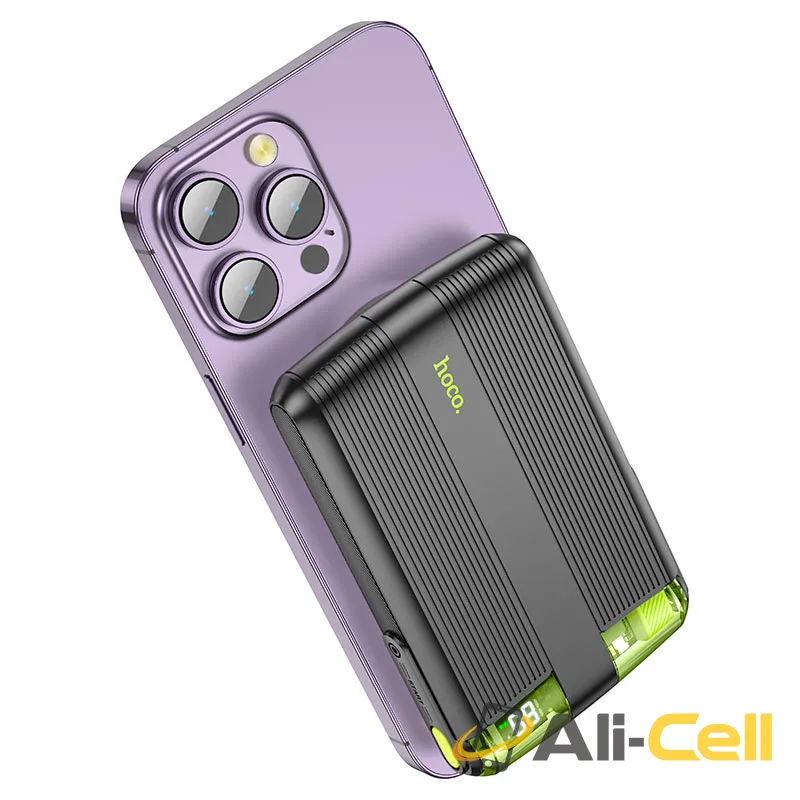 Power bank “J127B Mecha” PD20W + QC3.0 wireless charging 10000mAh (J127b Black) — 5