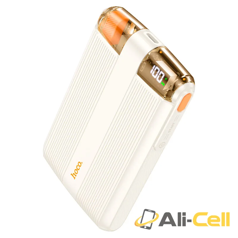 Power bank “J127B Mecha” PD20W + QC3.0 wireless charging 10000mAh (J127b Milky White) — 2