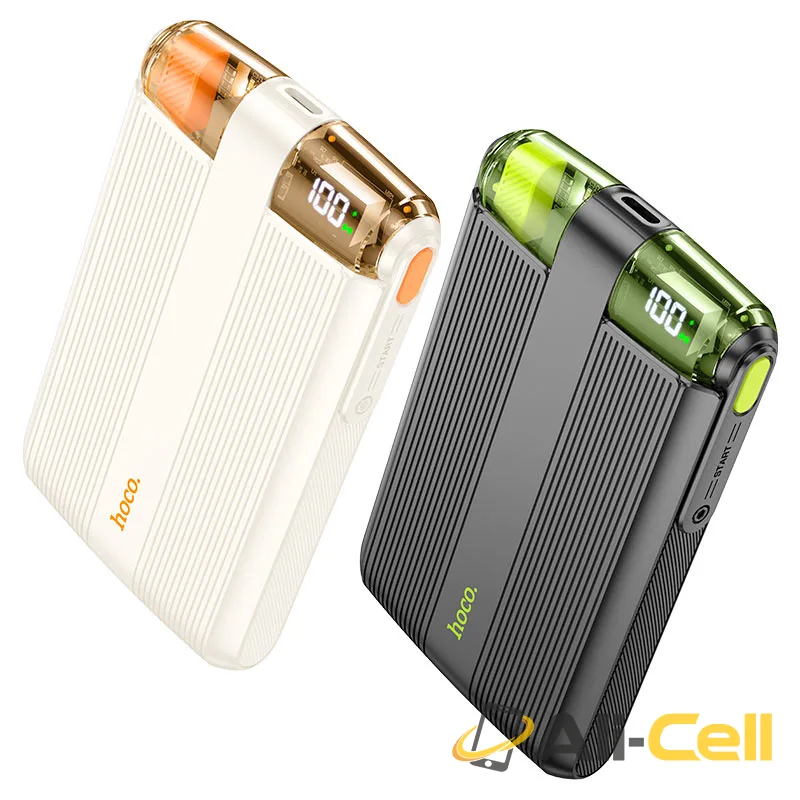 Power bank “J127B Mecha” PD20W + QC3.0 wireless charging 10000mAh (J127b Milky White) — 6