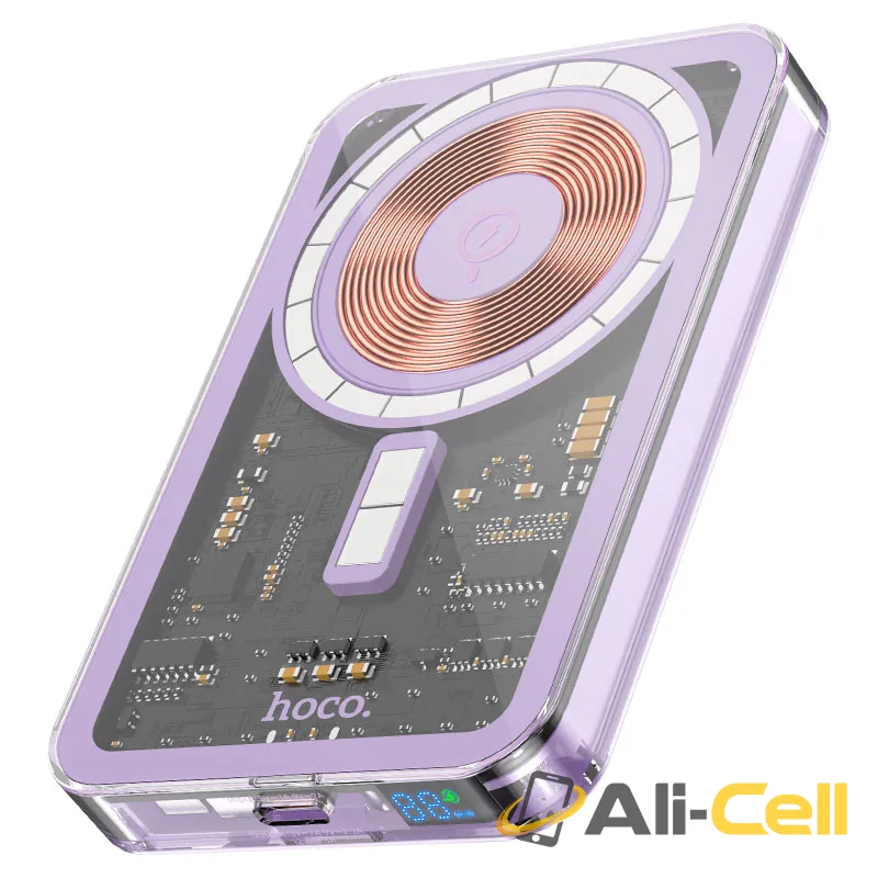 Power bank “Q14 Ice Crystal” PD20W + QC3.0 wireless charging 5000mAh (Q14 Purple) — 2