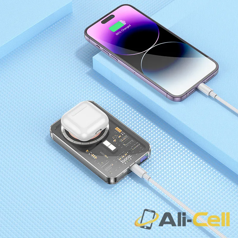Power bank “Q14 Ice Crystal” PD20W + QC3.0 wireless charging 5000mAh (Q14 Blue) — 7