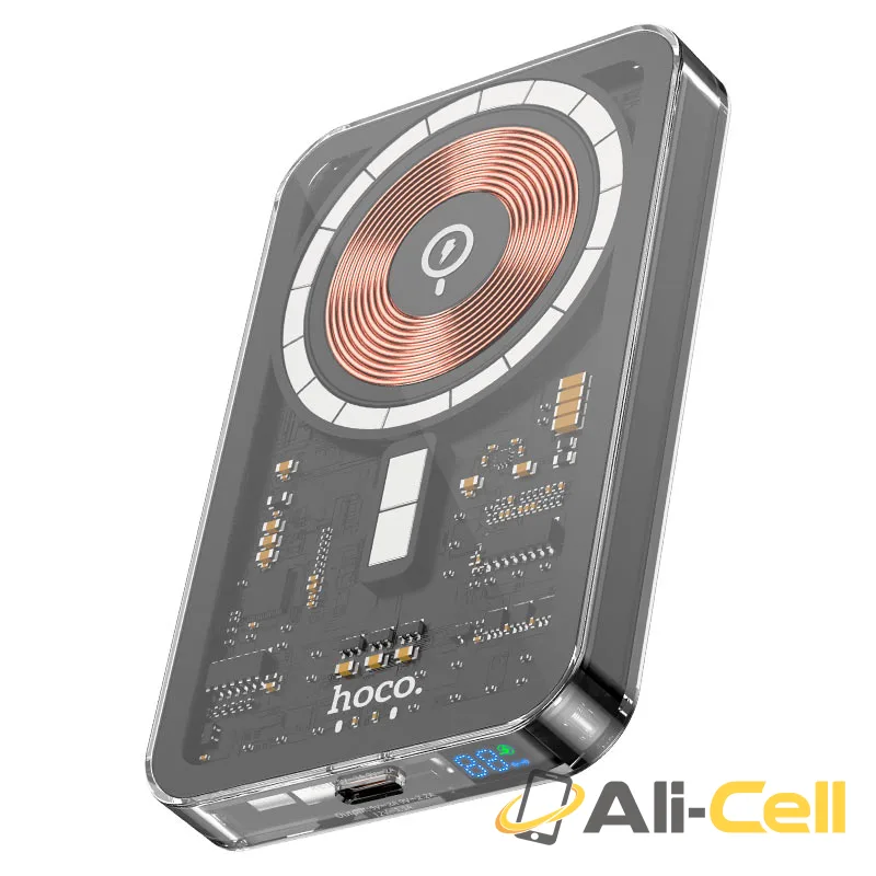Power bank “Q14 Ice Crystal” PD20W + QC3.0 wireless charging 5000mAh (Q14 Black)