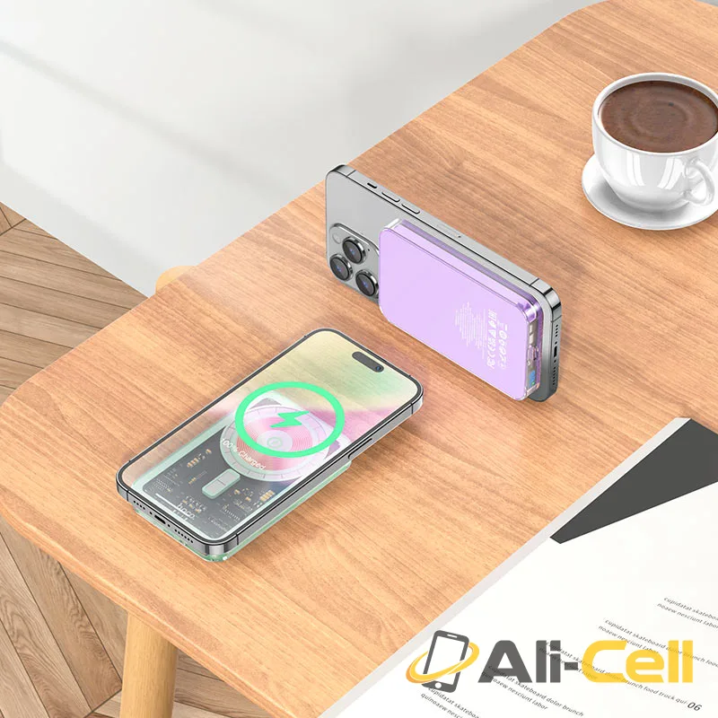 Power bank “Q14 Ice Crystal” PD20W + QC3.0 wireless charging 5000mAh (Q14 Black) — 8