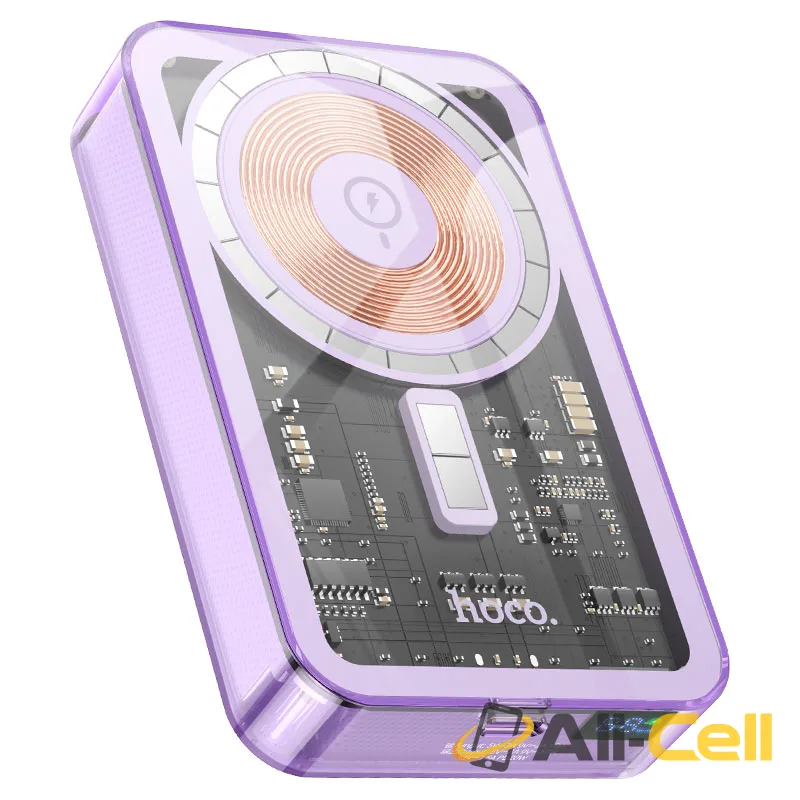 Power bank “Q14A Ice Crystal” PD20W + QC3.0 wireless charging 10000mAh (Q14a Purple)