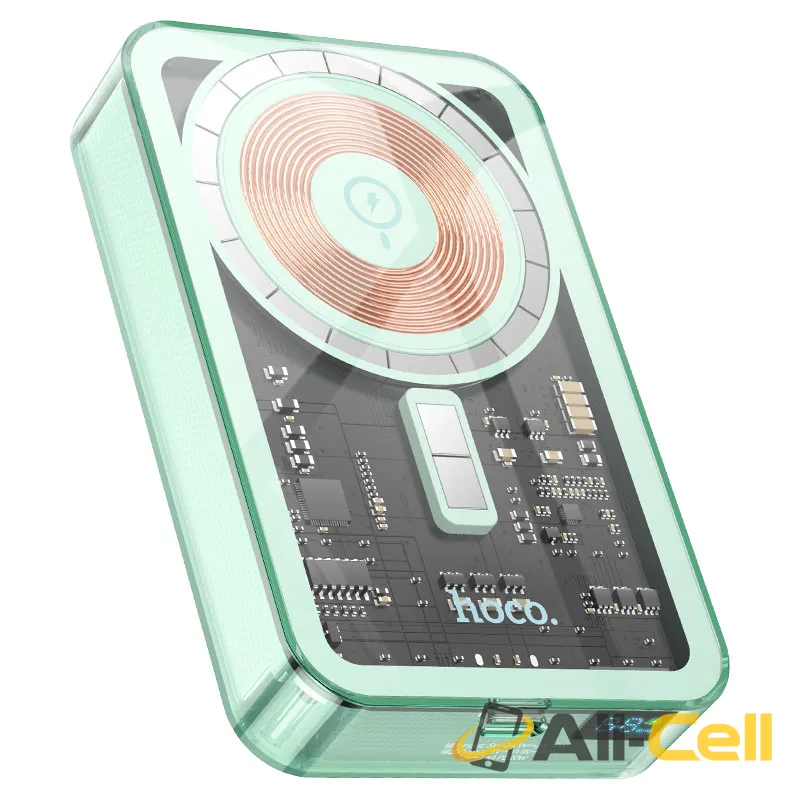 Power bank “Q14A Ice Crystal” PD20W + QC3.0 wireless charging 10000mAh (Q14a Blue)