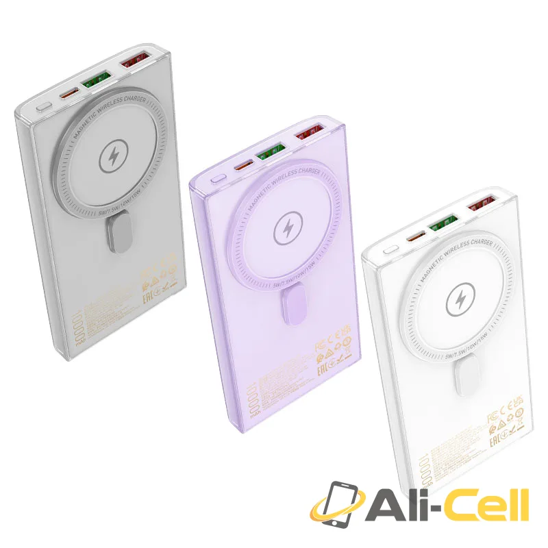 Power bank “Q22 Taurus” 22.5W wireless charging 10000mAh (Q22 Purple) — 6
