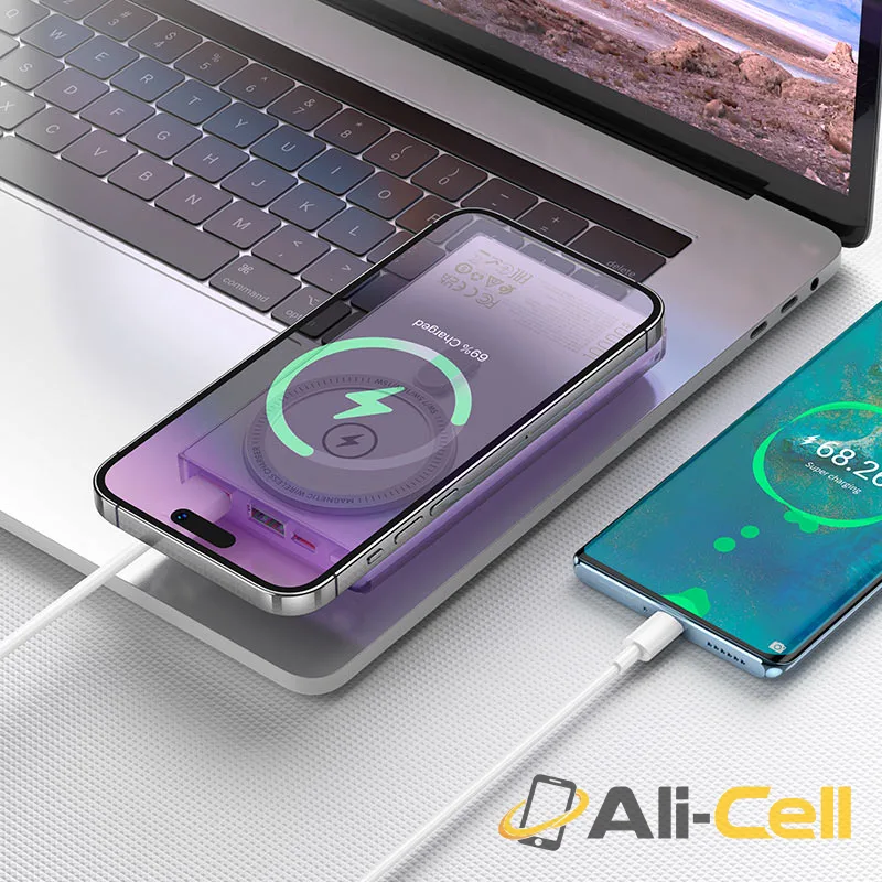 Power bank “Q22 Taurus” 22.5W wireless charging 10000mAh (Q22 Purple) — 7