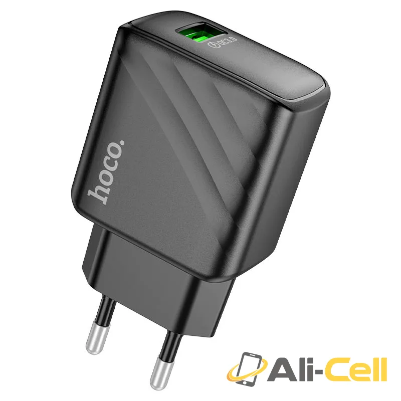 Wall charger “CS21A Rich” QC3.0 EU cable set (Cs21a Black, Single) — 2