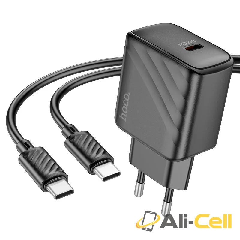 Wall charger “CS22A Value” PD30W EU cable set (Cs22a Set Tc Ltn Black, Set With Type C To Lightning Cable) — 3